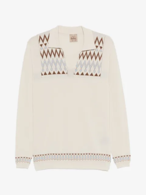 RAKKI geometric-patter polo shirt
