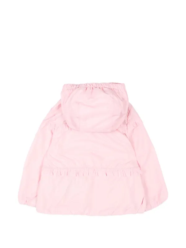 Moncler Enfant Ruffled Hooded Jacket | Pink | FARFETCH
