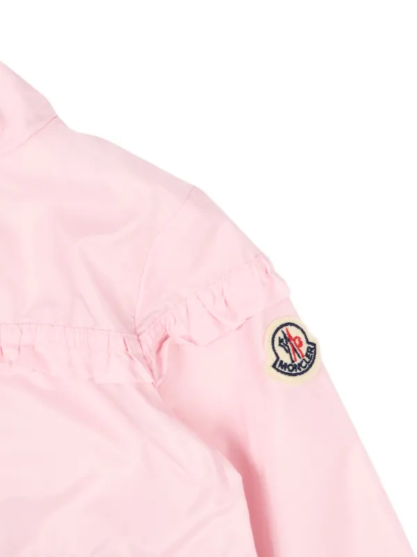 Moncler Enfant Hiti Ruffled Hooded Jacket | Pink | FARFETCH
