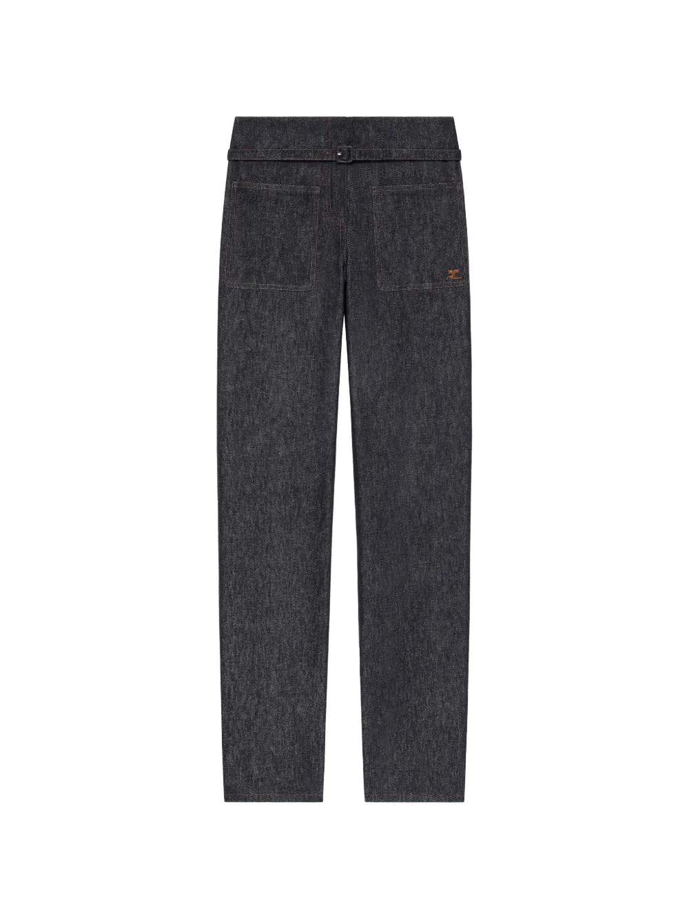 Courrèges Jeans dritti con logo - Blu