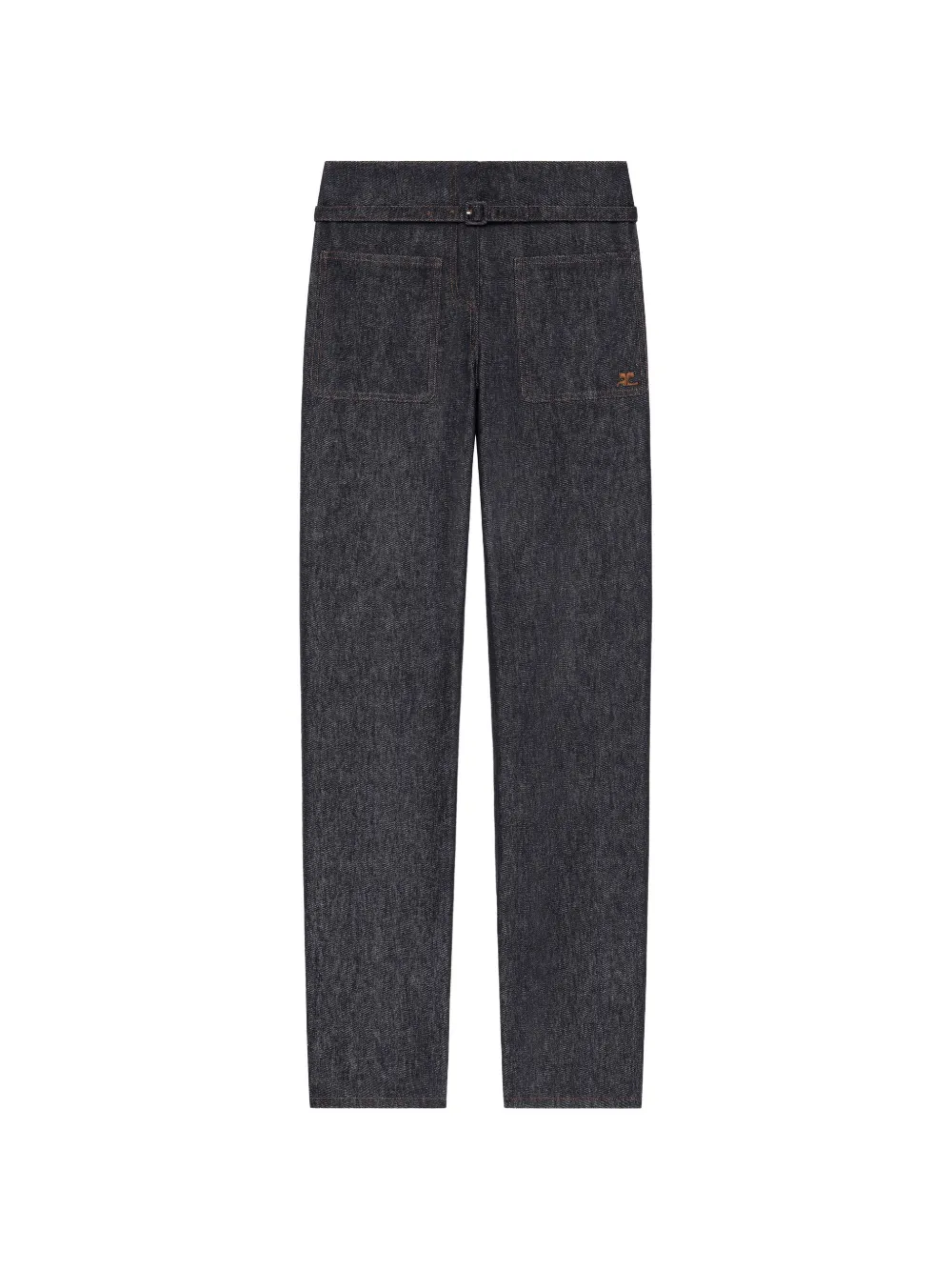 Courrèges Straight-Leg-Hose mit Logo - Blau