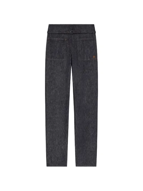 Courrèges jeans rectos con detalle del logo