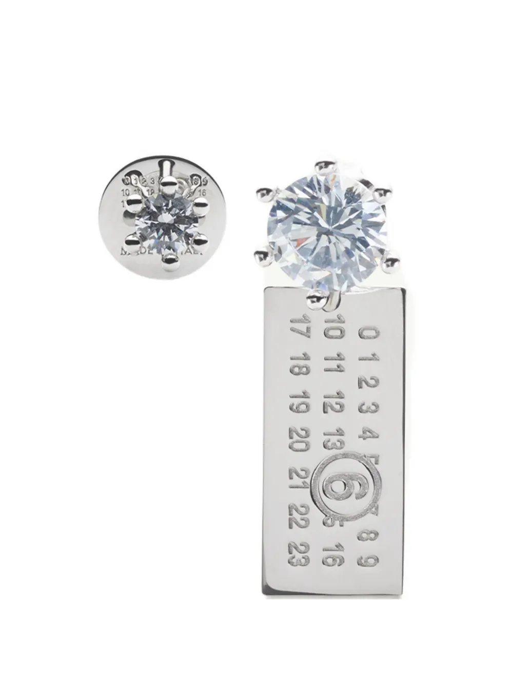 MM6 Maison Margiela numeric-charm earrings - Argento