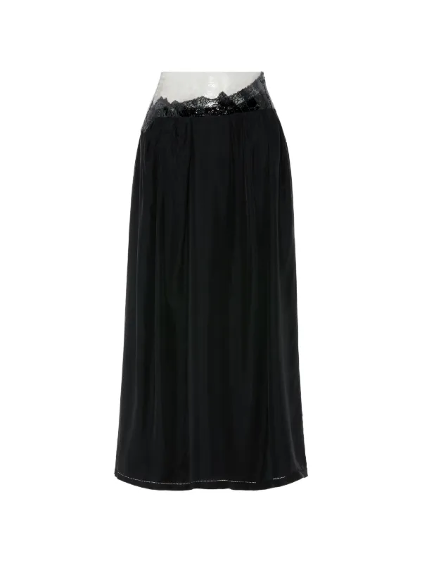 Maison Margiela Taped Midi Skirt in Black