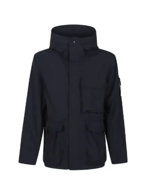 Stone Island Hooded zip-up Jacket | Black | FARFETCH