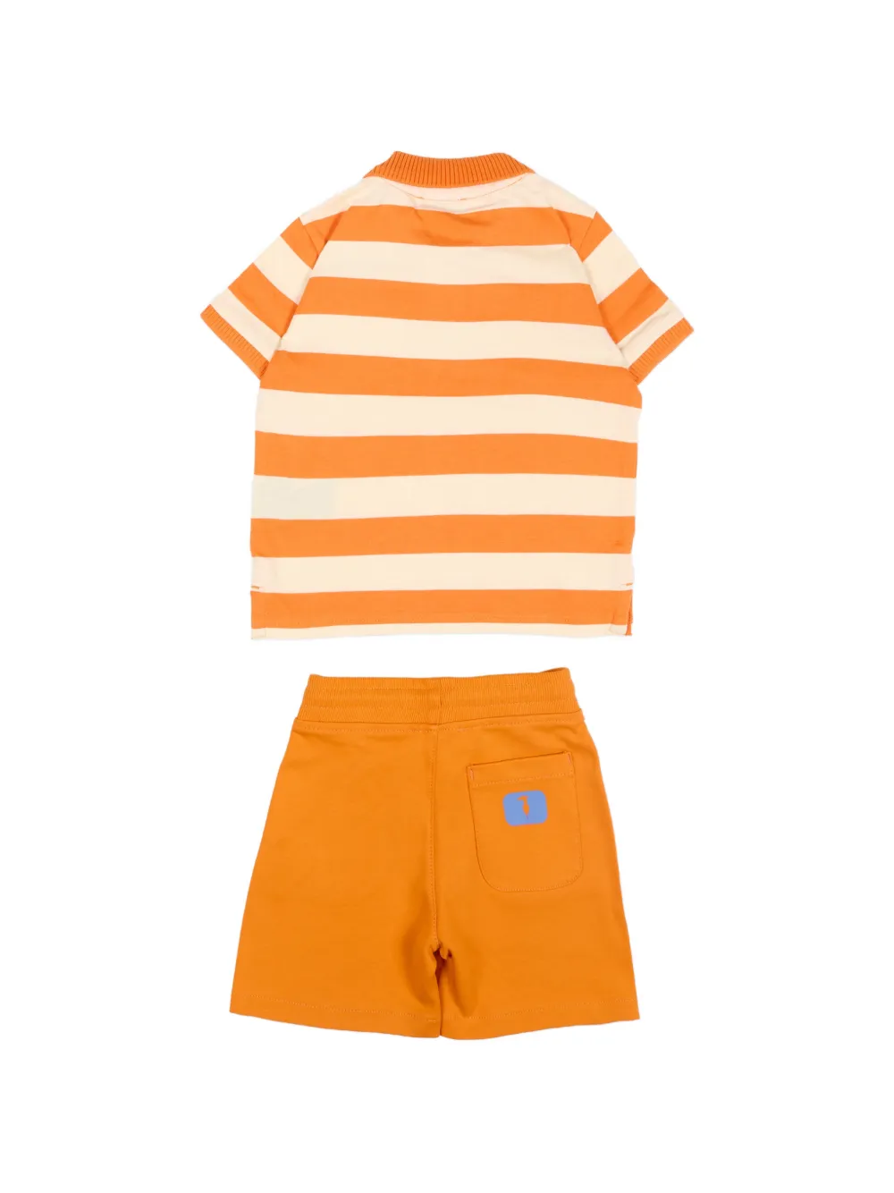  Trussardi Junior Set De Pelele A Rayas - Naranja 