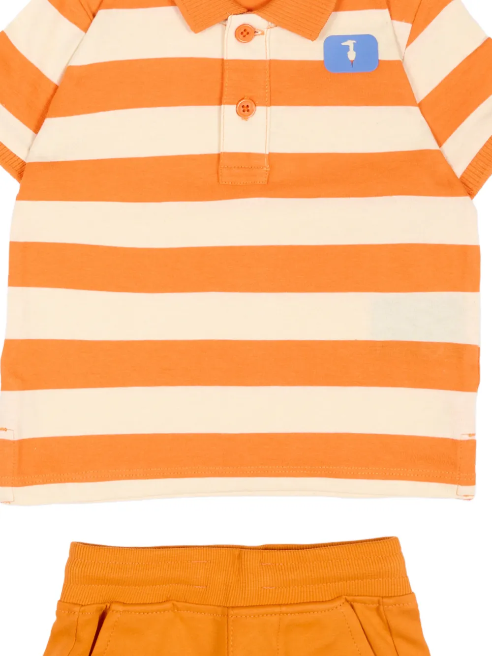  Trussardi Junior Set De Pelele A Rayas - Naranja 