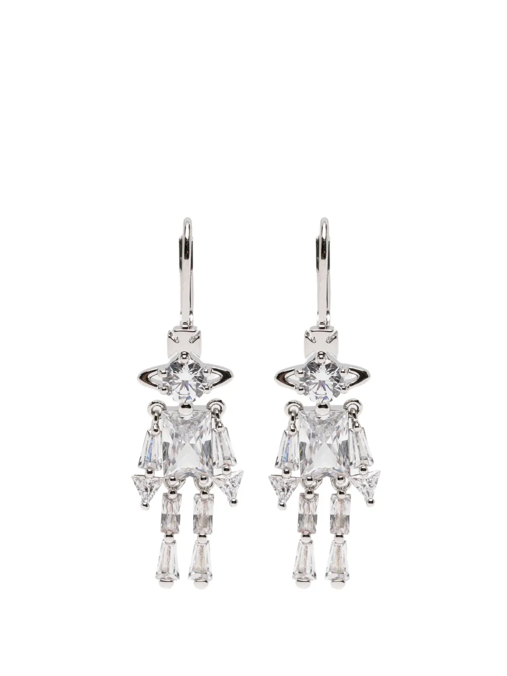 Vivienne Westwood Issa crystal-embellished Orb earrings - Argento