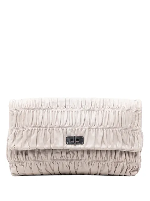 Prada Pre-Owned 2013-2025 Nappa Gaufre Turn Lock clutch bag