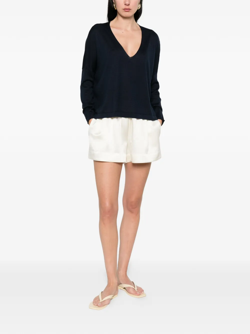  Beyou V-neck Sweater - Blue 