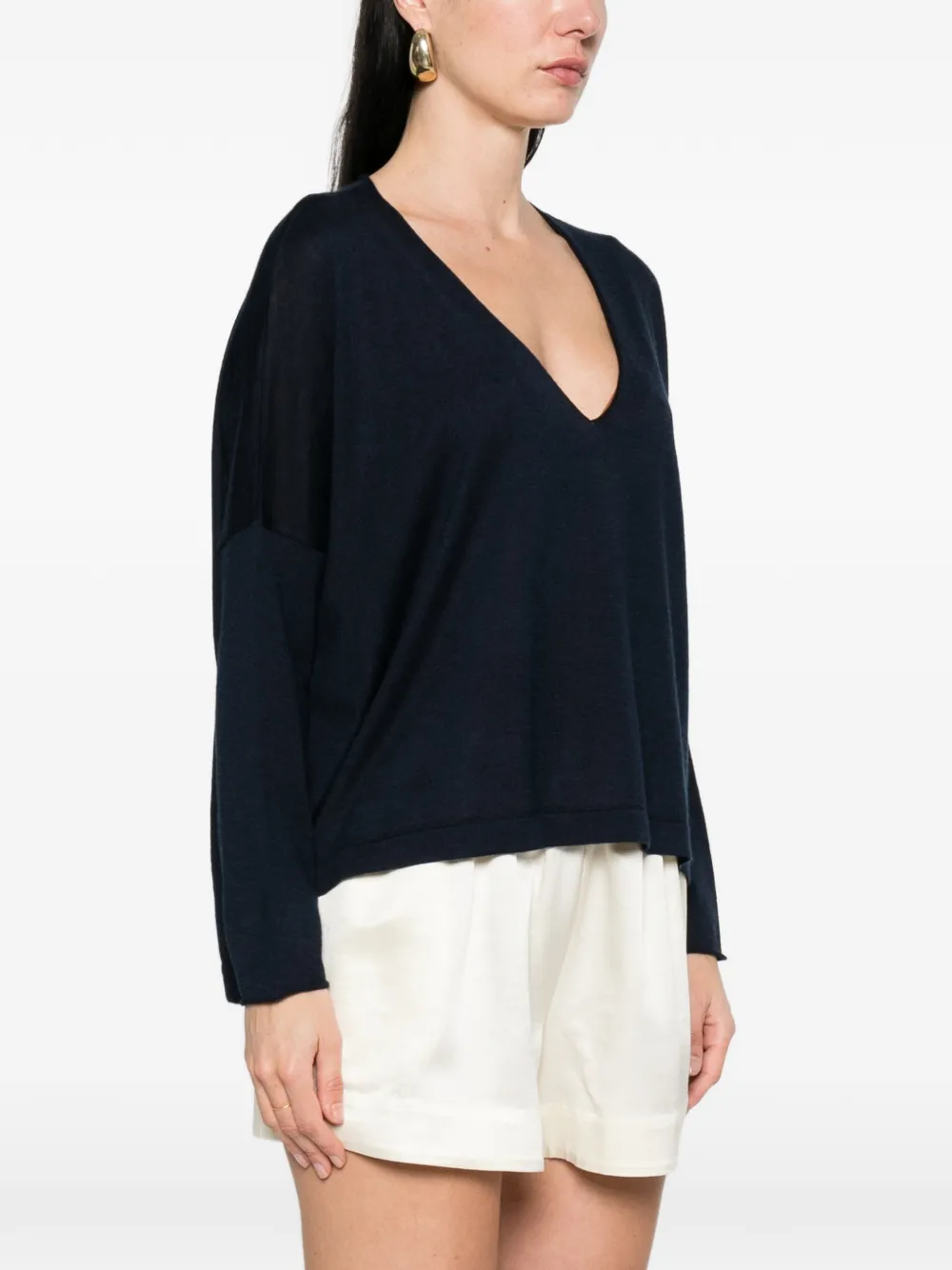  Beyou V-neck Sweater - Blue 