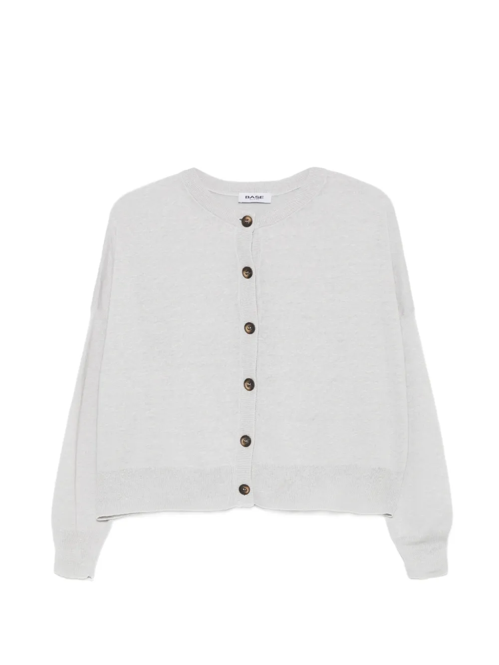 base buttoned cardigan - Grigio