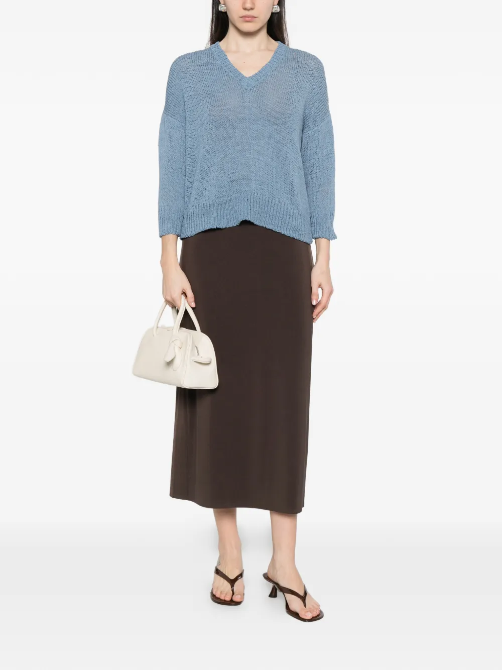  Base V-neck Sweater - Blue 