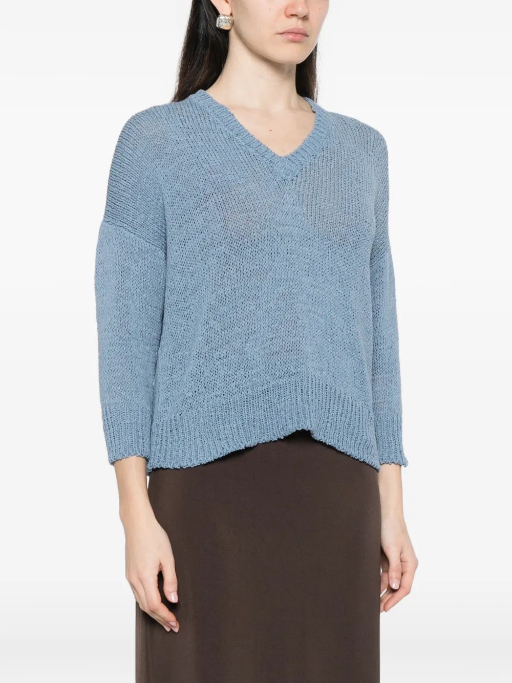  Base V-neck Sweater - Blue 