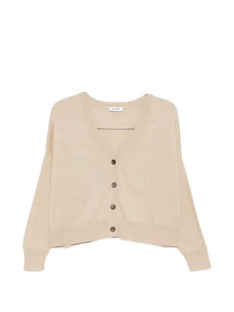 base buttoned V-neck cardigan