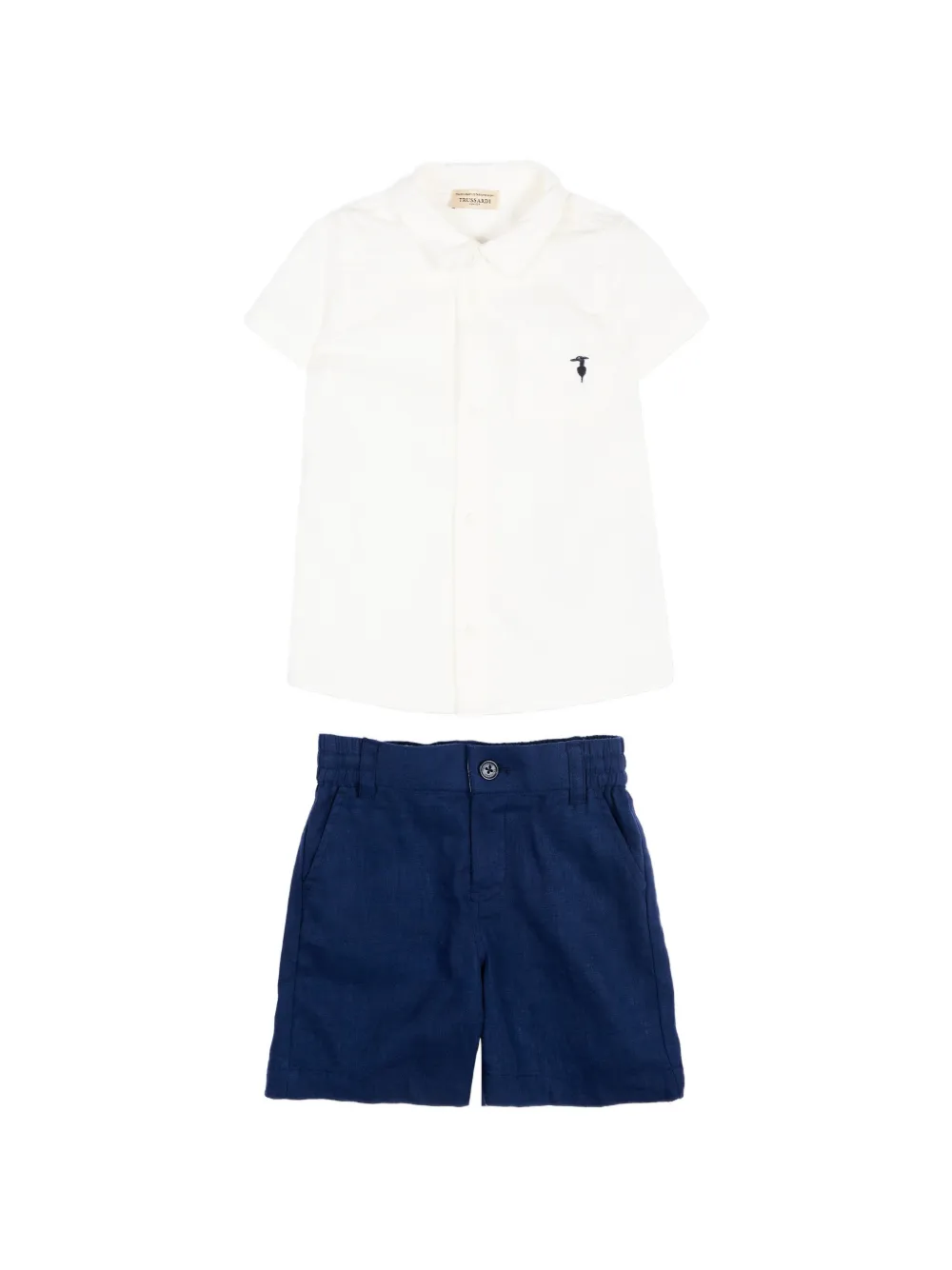 TRUSSARDI JUNIOR logo-detail babywear (set of two) - Bianco