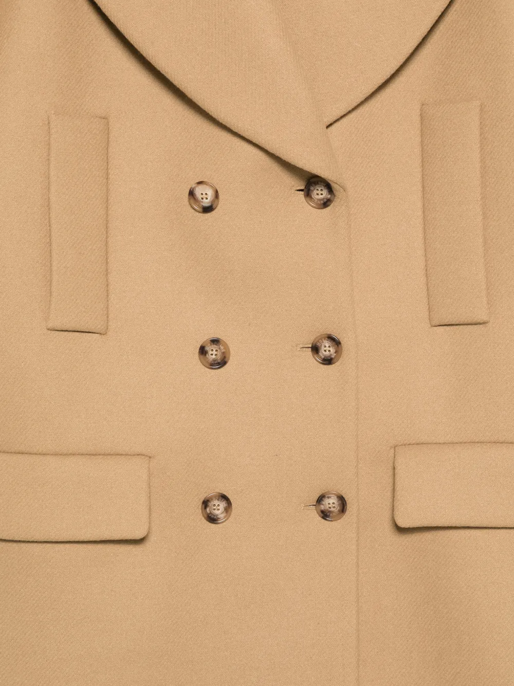  Moschino Jeans Double-breasted Coat - Brown 