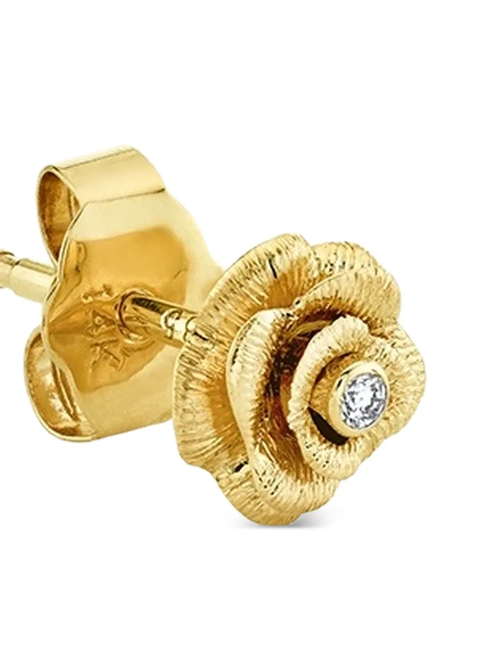 14kt Yellow Gold Rose Earrings