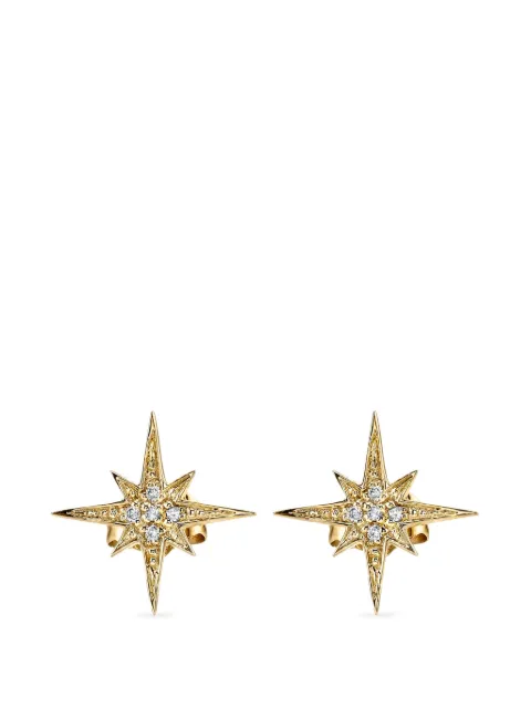 Sydney Evan серьги Starburst из желтого золота
