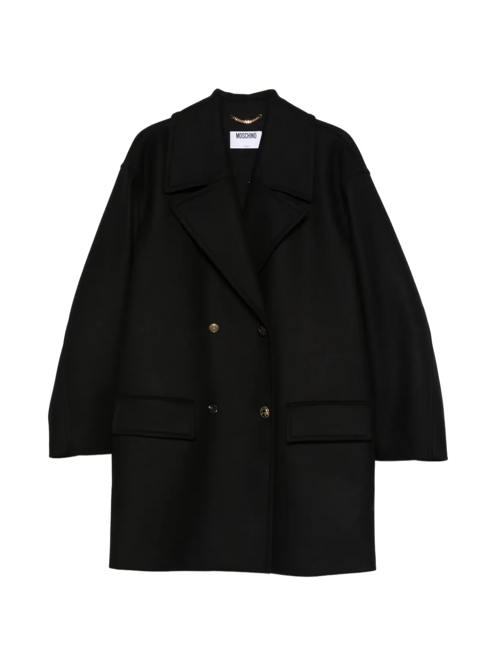 Moschino double-breasted coat - Black