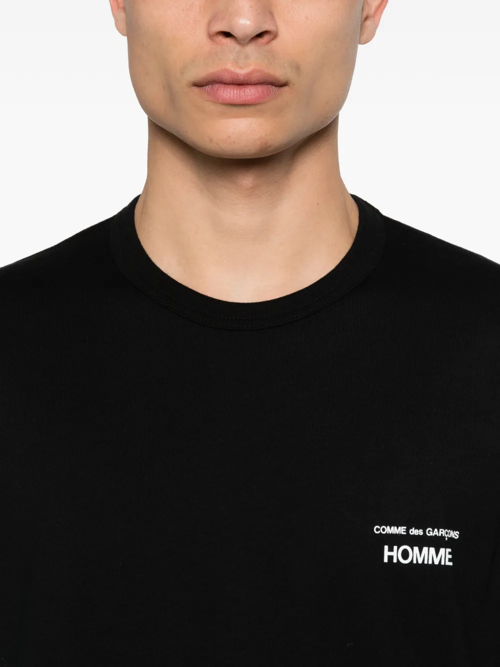 Comme des Garçons Homme T-shirt met logoprint Zwart