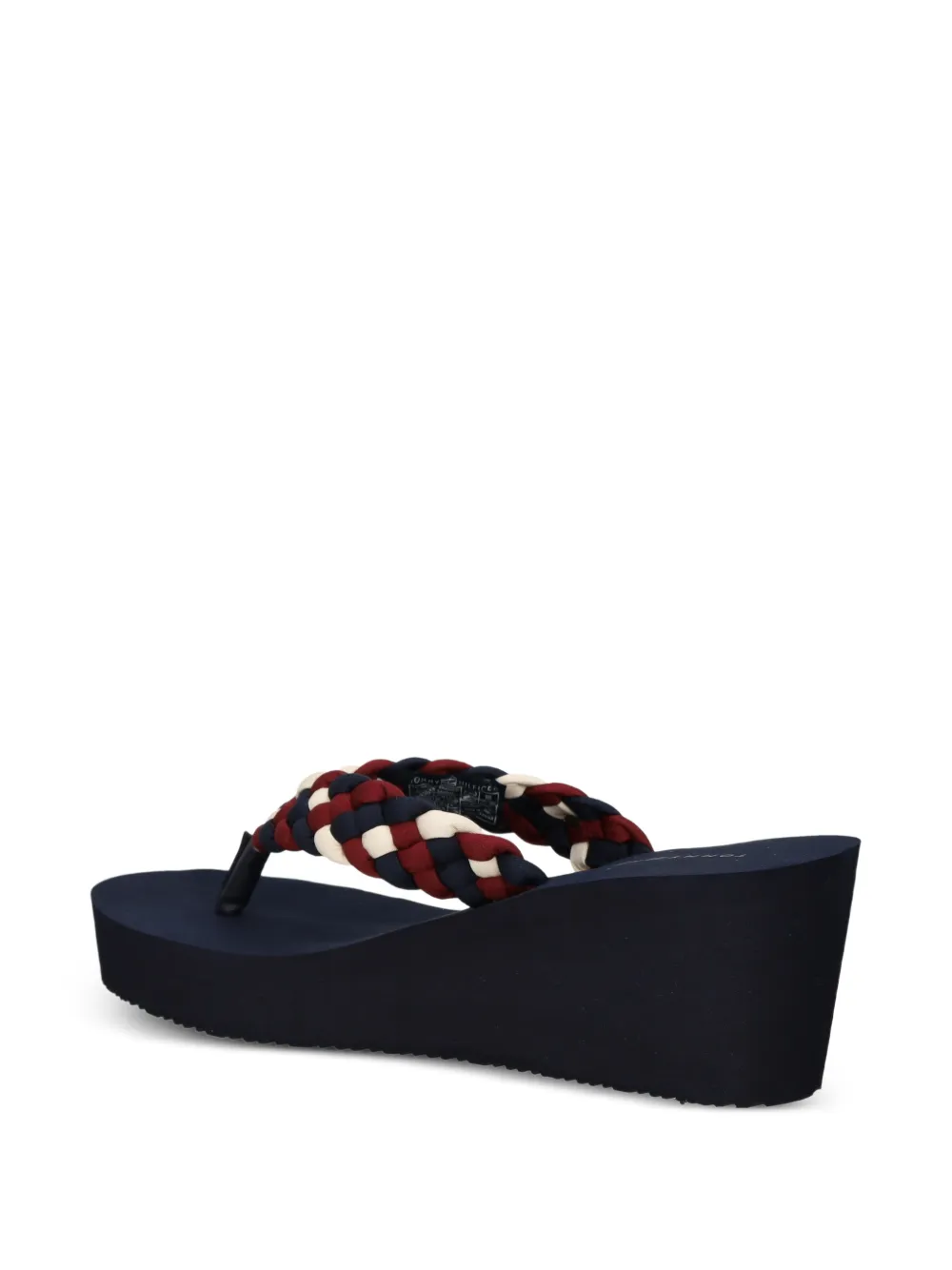 Tommy Hilfiger braided wedge slides Rood