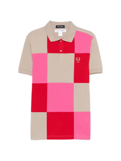 Comme Des Garçons Shirt playera tipo polo en patchwork en colaboración con Fred Perry