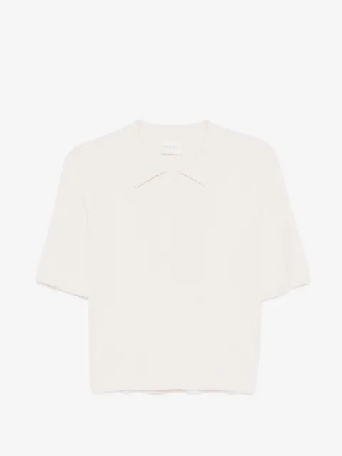 Closed 골지 버튼 폴로 탑