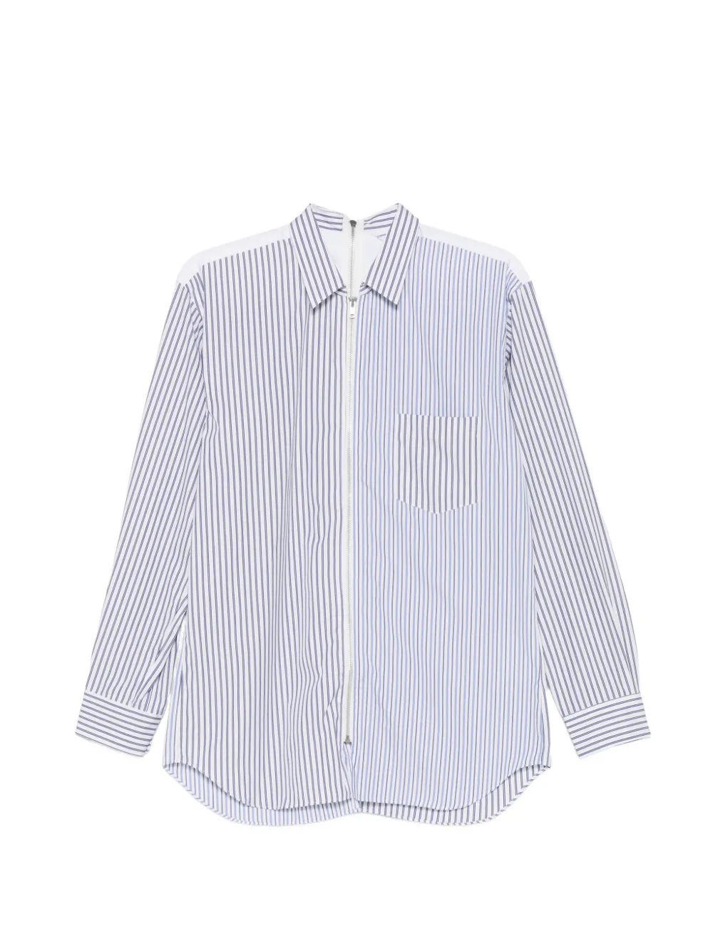 Comme Des Garçons Shirt striped zip shirt - Weiß