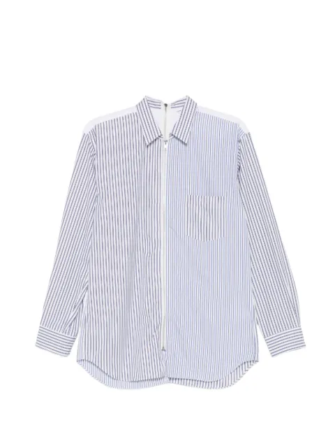Comme Des Garçons Shirt camisa con rayas estampadas y cierre