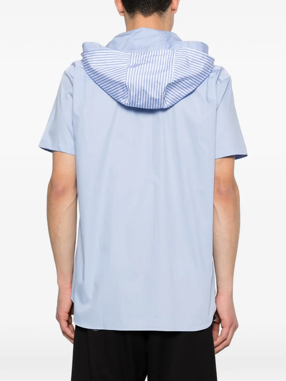 Comme Des Garçons Shirt Gestreept overhemd met capuchon Blauw