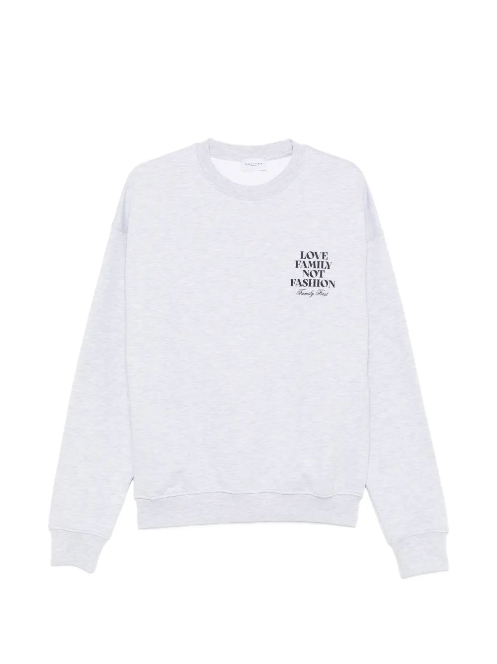 Family First lettering sweatshirt - Grigio
