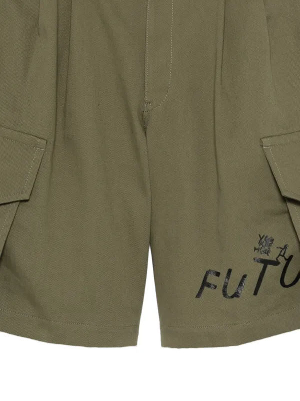 Comme Des Garçons Shirt Cargo Printed Shorts | Green | FARFETCH