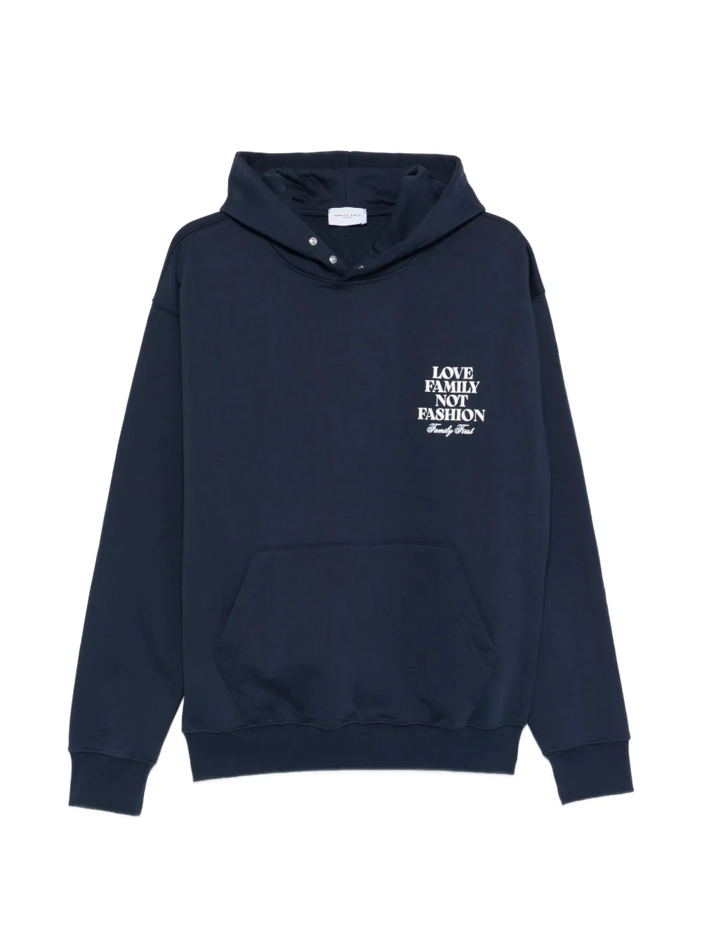 Family First lettering hoodie - Blu