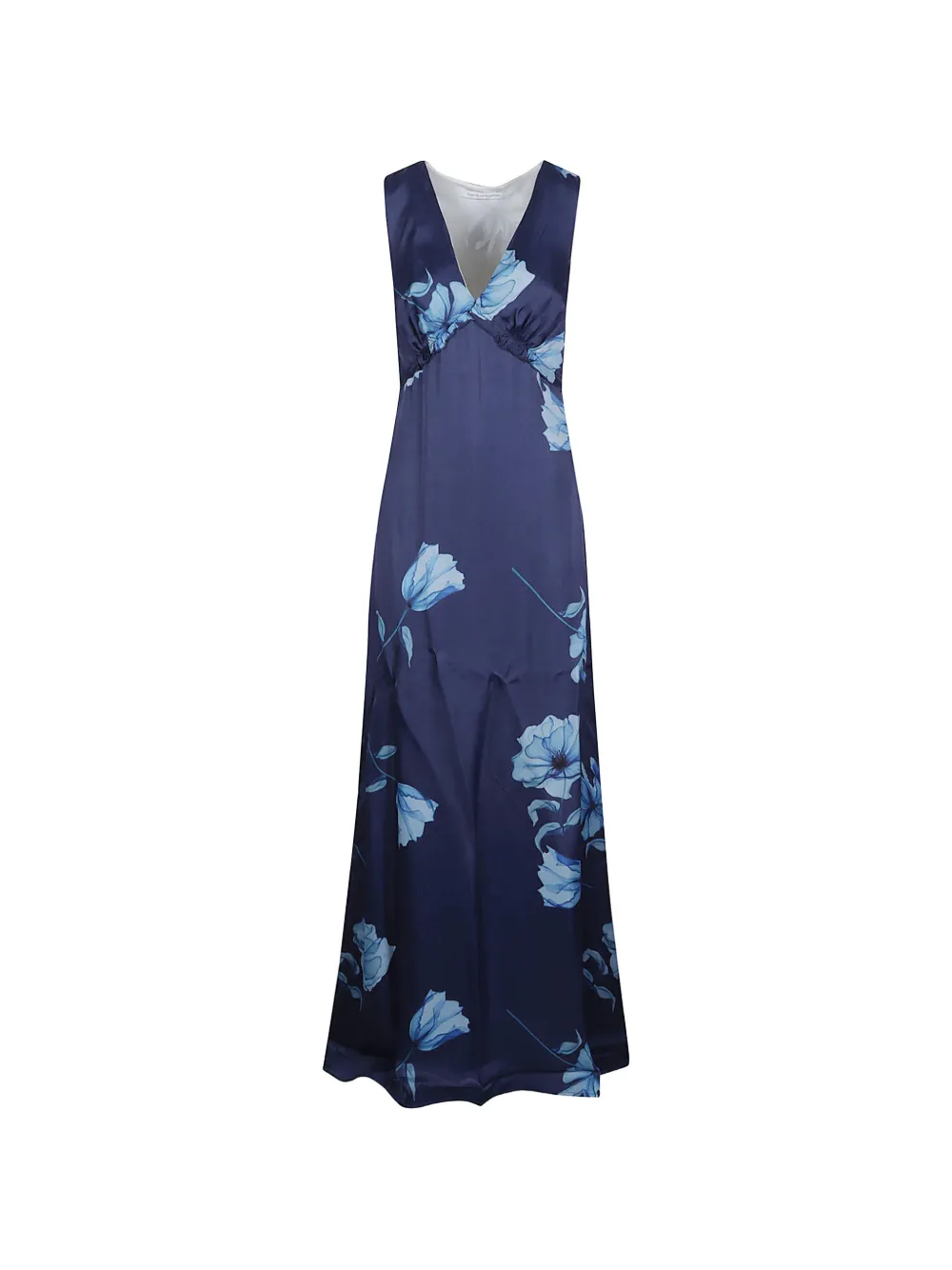 MAR DE MARGARITAS V-neck floral maxi dress - Blu