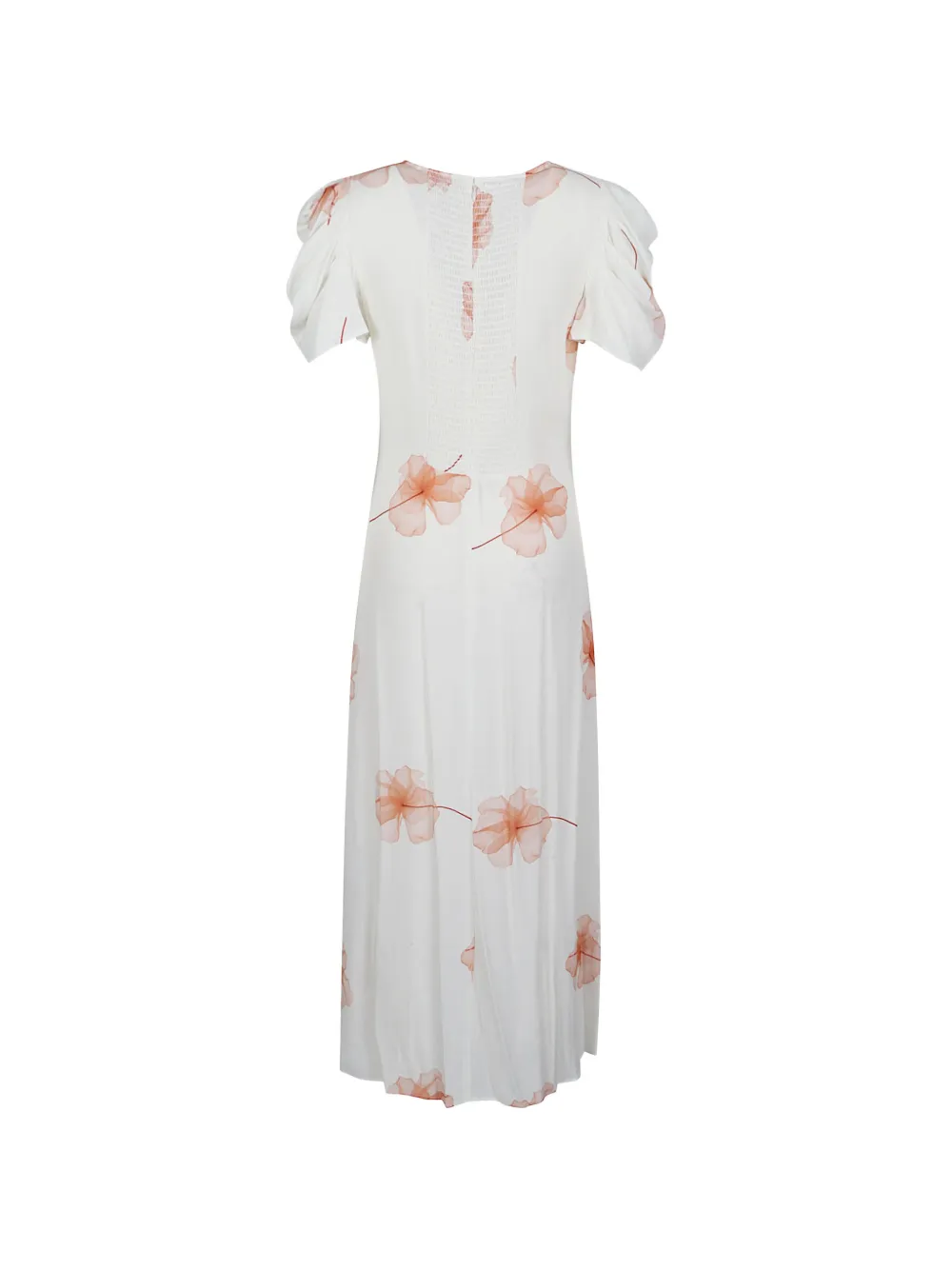  Mar De Margaritas Kristel Floral-pattern Slit Dress - White 