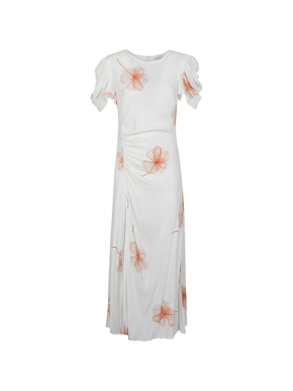 MAR DE MARGARITAS Kristel floral-pattern slit dress - Bianco