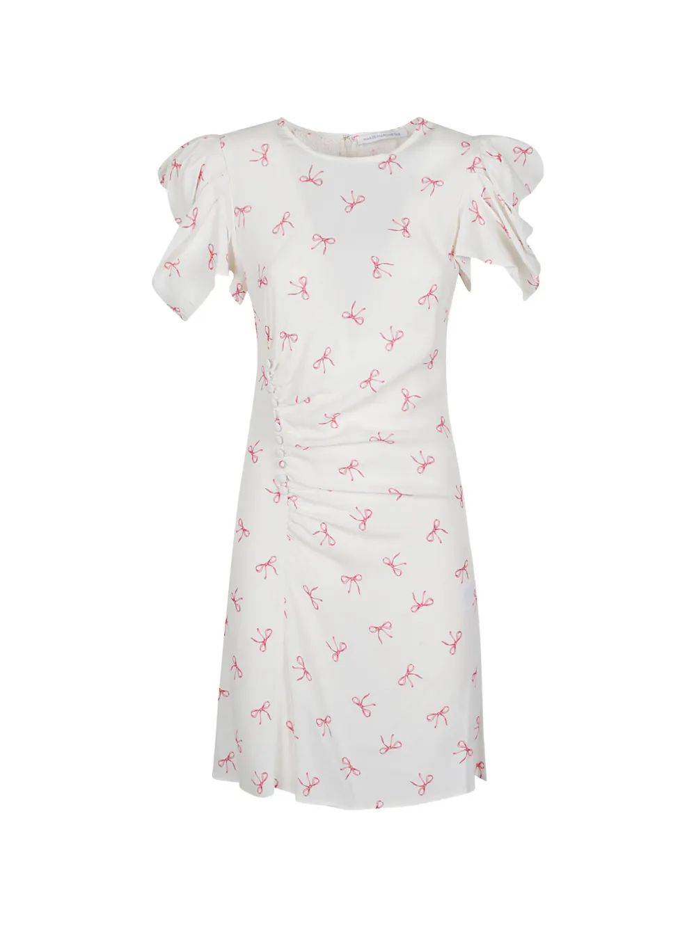 MAR DE MARGARITAS ruched bow dress - Bianco