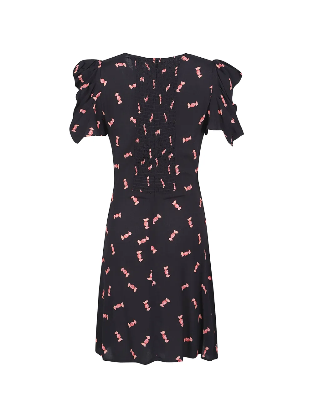  Mar De Margaritas Puff-sleeve Dress - Black 