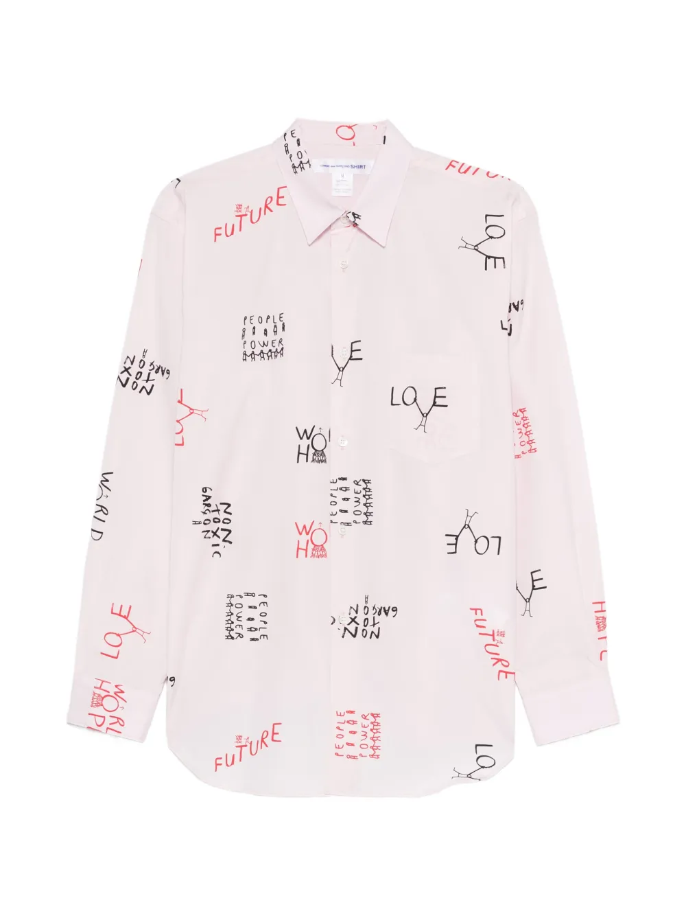 Comme Des Garçons Shirt letters-print shirt - Pink