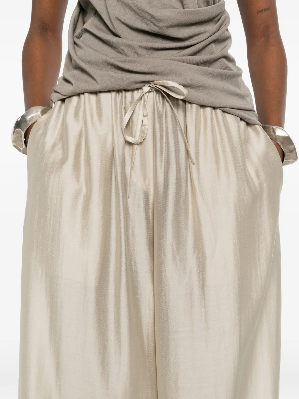 ENTIRE STUDIOS Broek met trekkoord Beige
