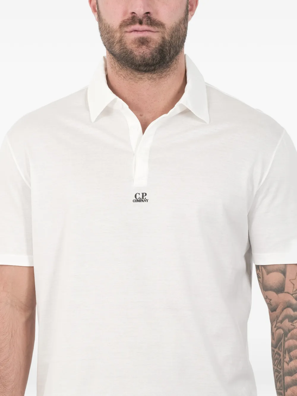 C.P. Company Poloshirt met logo Wit