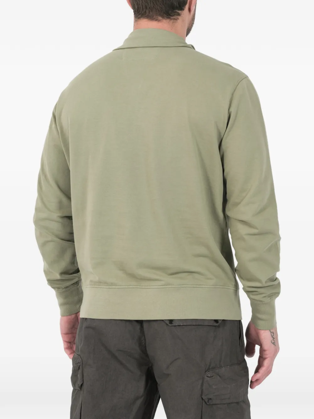 C.P. Company Sweater met rits en zak Groen