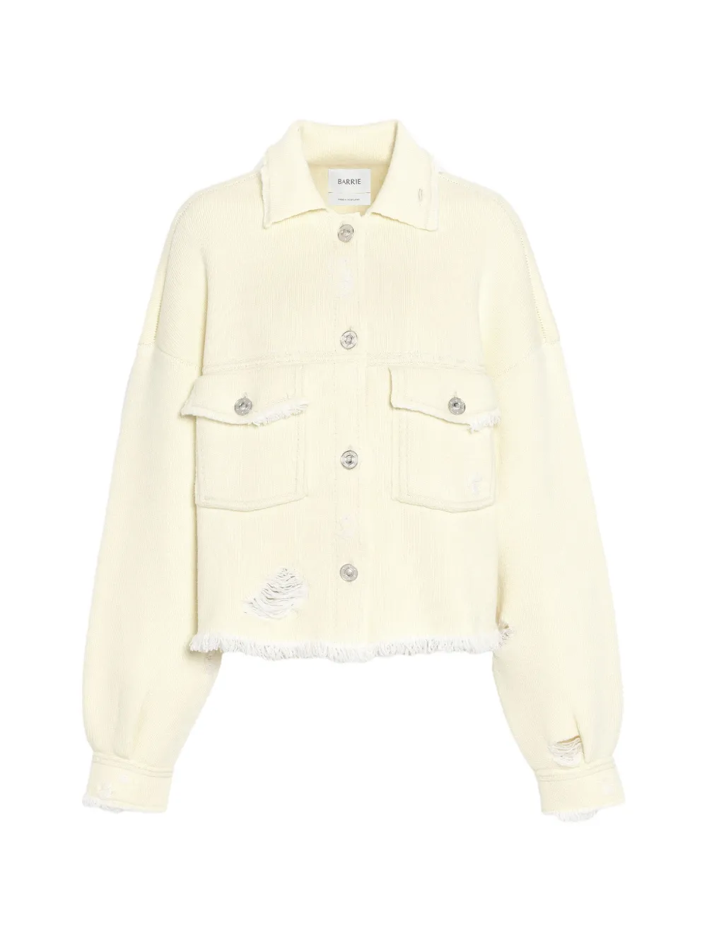 Barrie fringed-trim distressed-finish jacket - Giallo