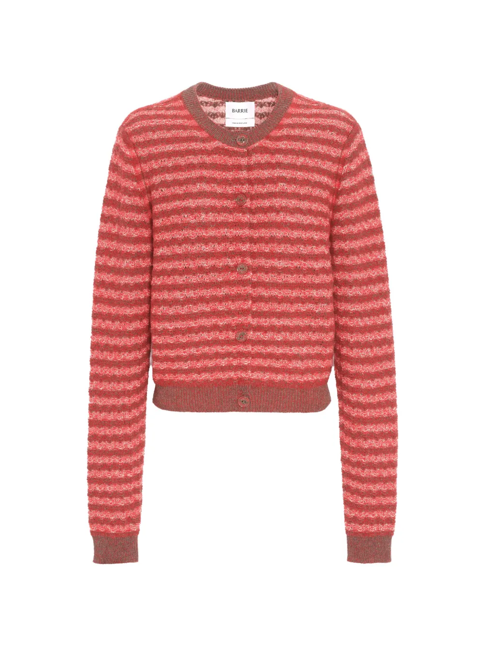 Barrie striped button cardigan - Rosso