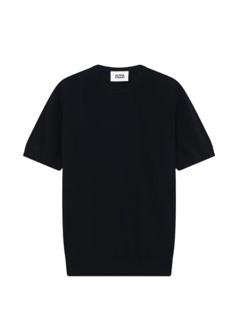 ALPHA STUDIO short-sleeve ribbed-trim T-shirt