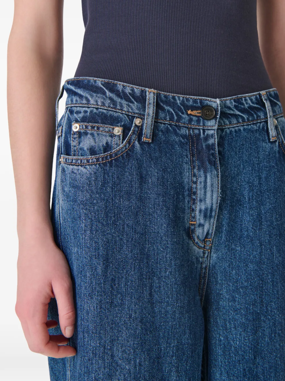 IRO Joris jeans met gewelfde naad Blauw