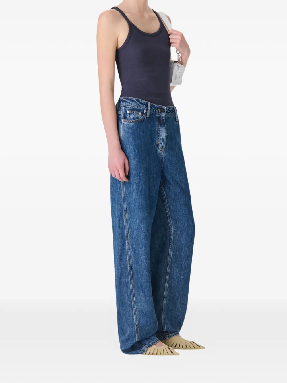 IRO Joris jeans met gewelfde naad Blauw