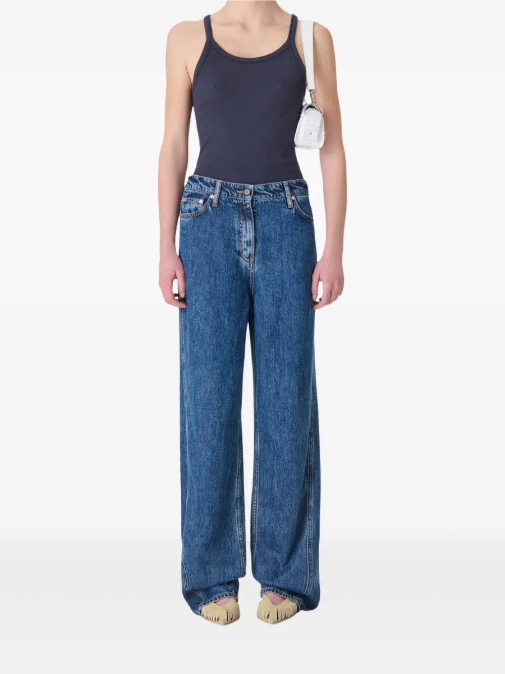 IRO Joris jeans met gewelfde naad Blauw