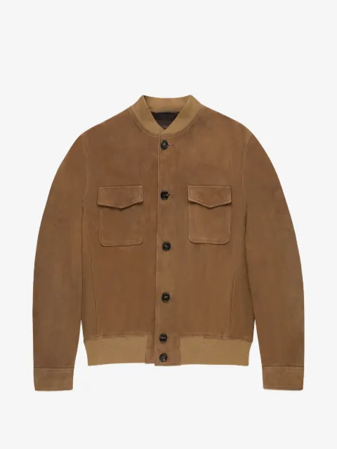 Montedoro suede flap-pocket bomber jacket